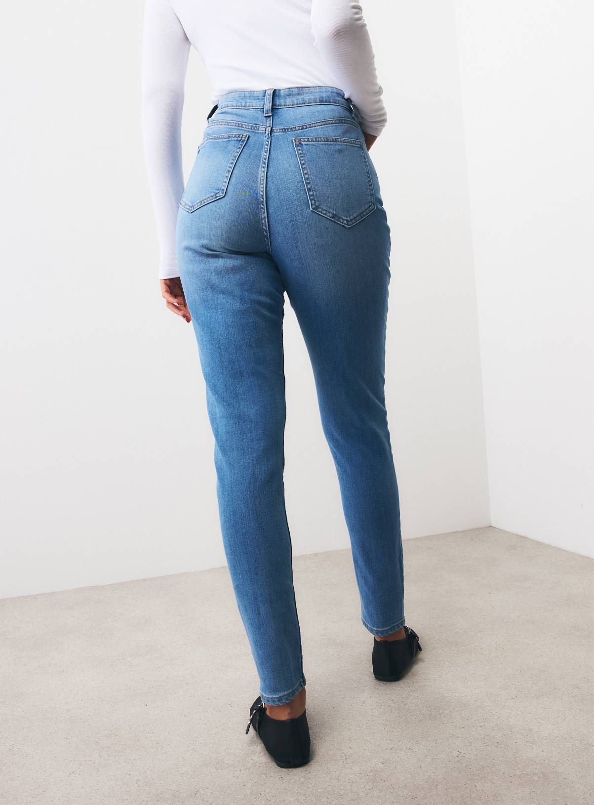 Blue Mid Denim Skinny Jeans 20L - Image 4